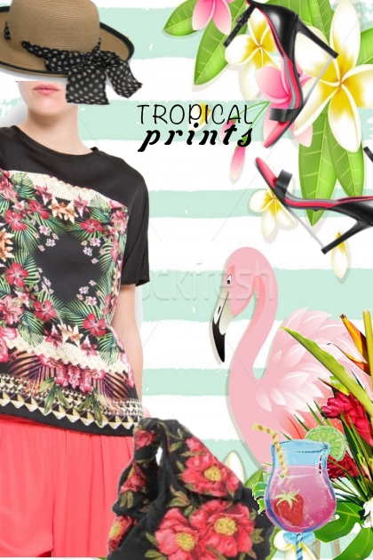 Tropical print 9- Fashion set