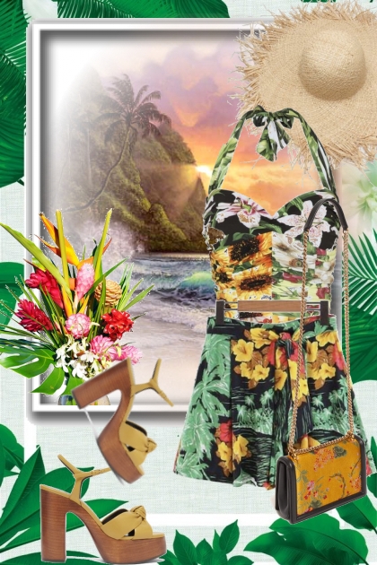 Tropical print 10- Fashion set