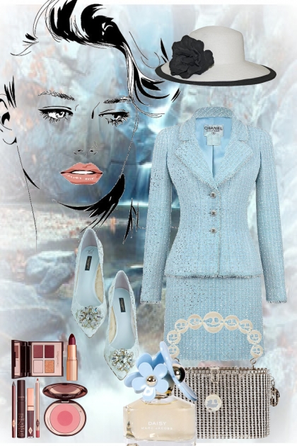 Lys blå drakt - Combinaciónde moda