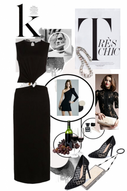 Black dress 5-8- Модное сочетание