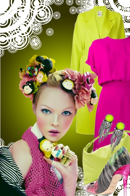 Grønt og rosa antrekk- Fashion set