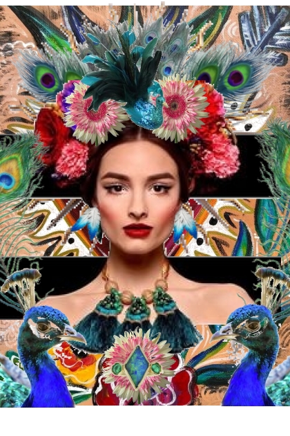 Peacock art- Модное сочетание