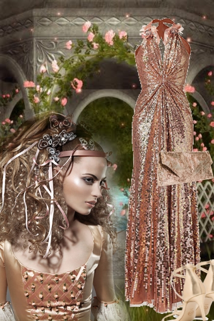 Fotsid metallic kjole - Modna kombinacija
