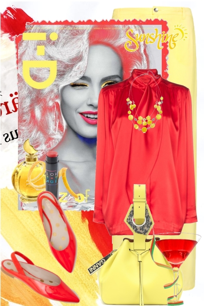 Rødt og gult antrekk - Модное сочетание