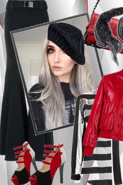 Rødt og sort antrekk 12-10- Fashion set