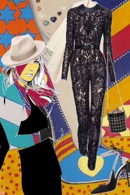 Lace jumpsuit- Combinazione di moda