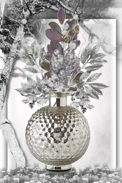 Silver vase - combinação de moda