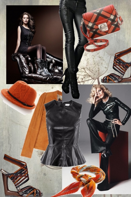 Sort skinnbukse og lys brun jakke- combinação de moda