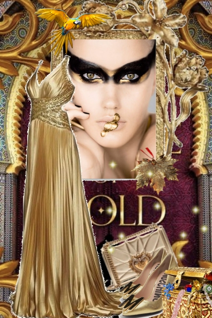 Gold dress 19- Modna kombinacija