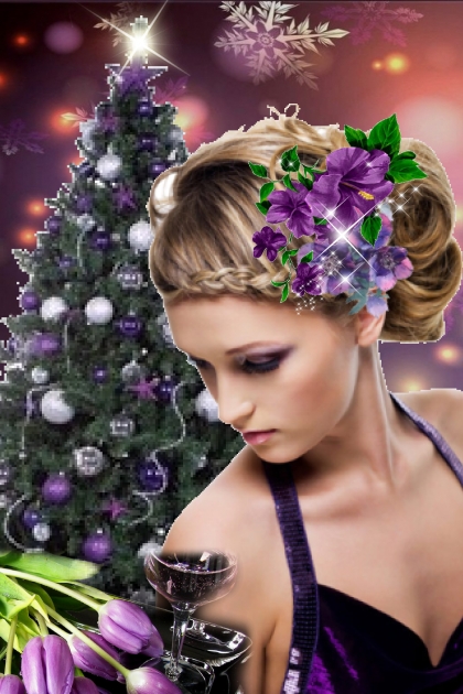 Purple Christmas 2- Модное сочетание