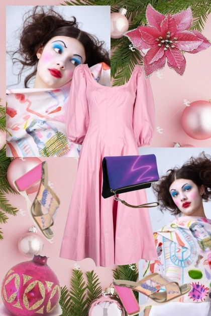 Rosa kjole 28- combinação de moda