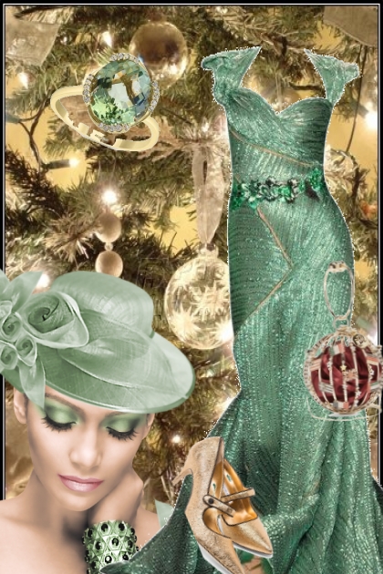 Grønn sid kjole 9- Fashion set