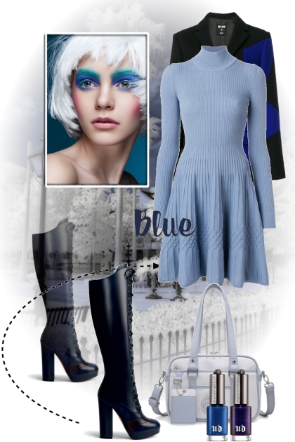 All blue 7-1- combinação de moda