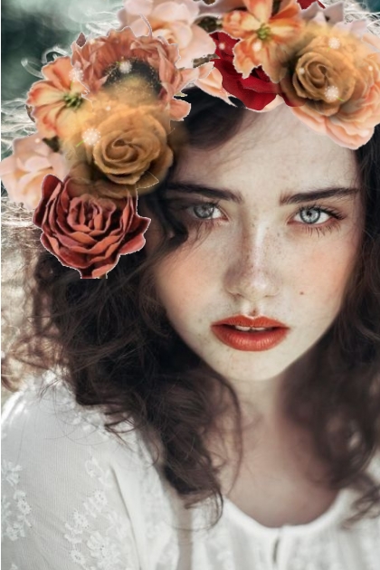 Jente med blomsterkrans 