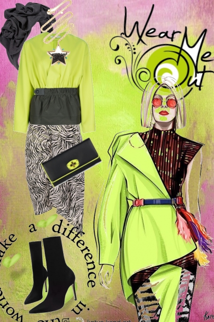 Grønt og sort antrekk- Fashion set