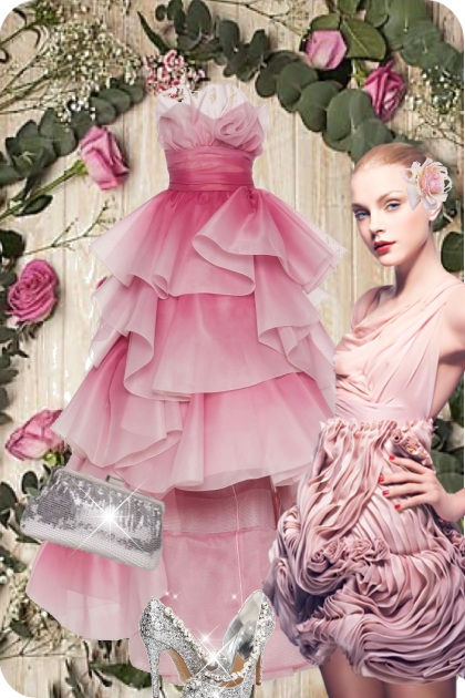 Pink gown 9-3- Fashion set