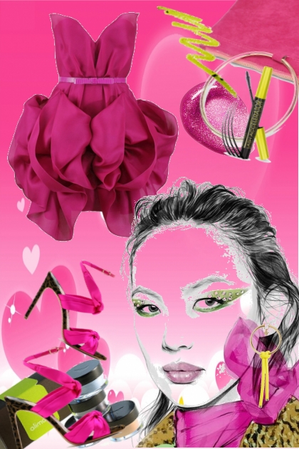 Rosa kjole og rosa sko - combinação de moda