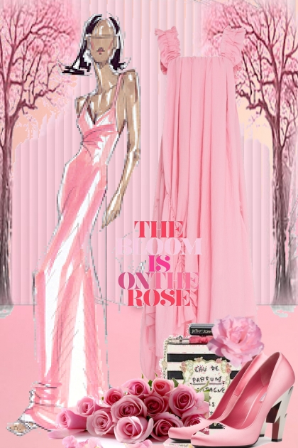 Sid rosa kjole og rosa sko- Modna kombinacija
