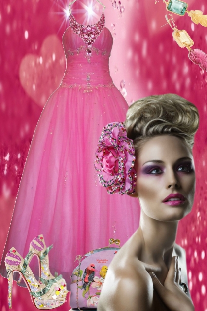 Rosa sid kjole 10- Modna kombinacija