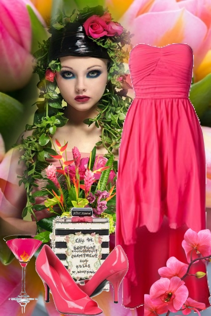 Rosa kjole og sko- Modna kombinacija