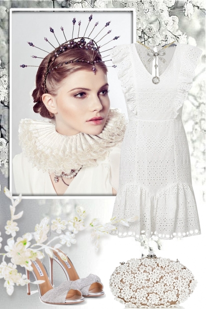 Hvit kjole 13-4- combinação de moda