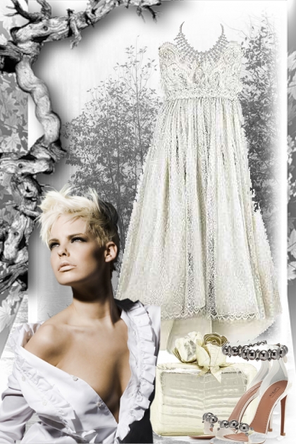Hvit kjole 2- Combinazione di moda