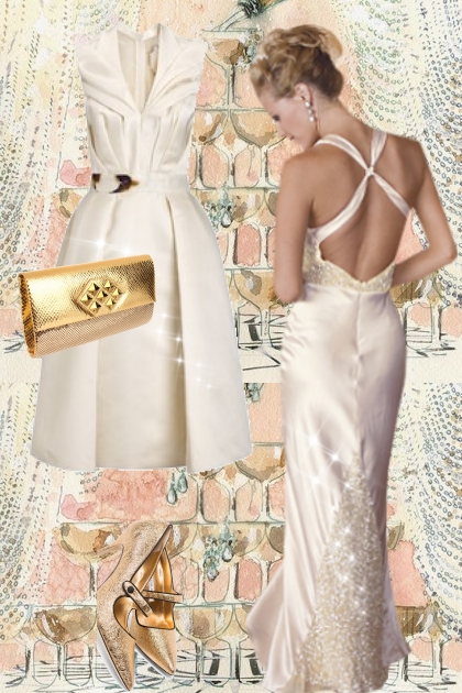 Hvit kjole med belte- combinação de moda