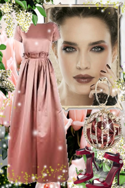 Lys burgunder kjole  2- Combinazione di moda