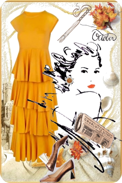Oransje kjole 0032