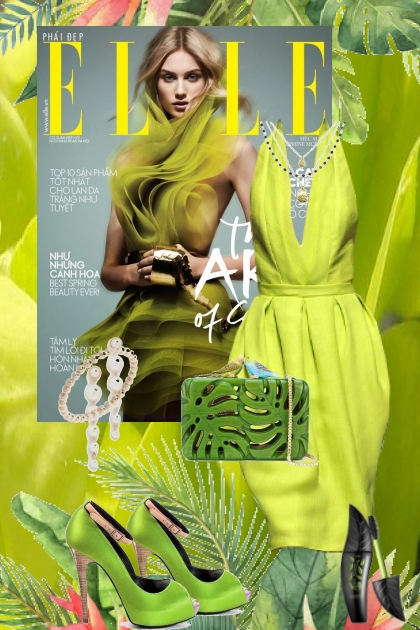 Lys grønn kjole 3309- Модное сочетание