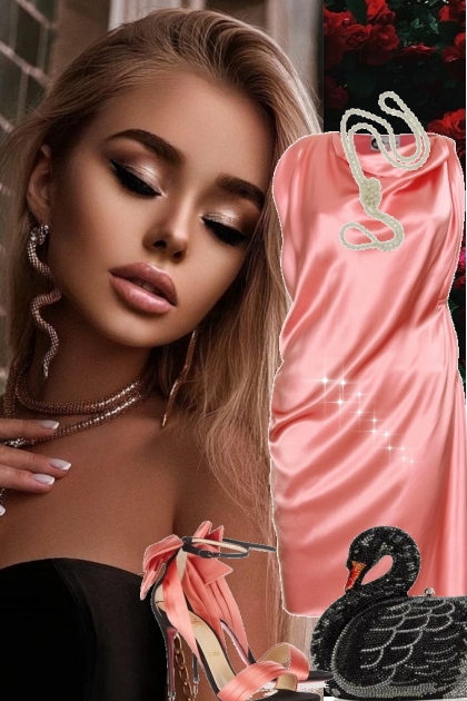 Lys rosa kjole 999- Combinazione di moda