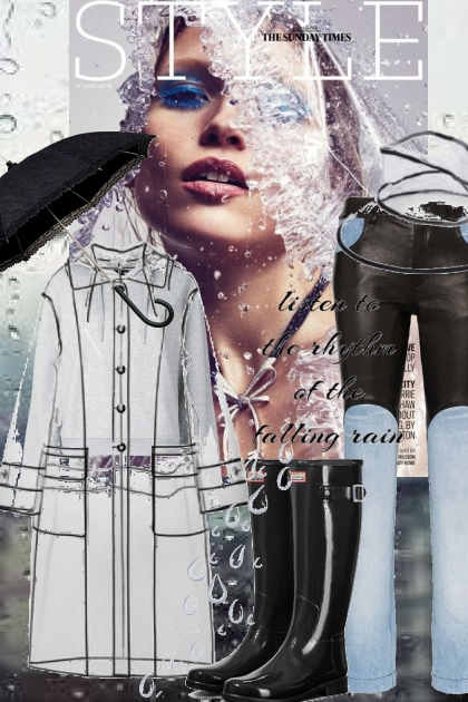 Antrekk til regnvær- combinação de moda