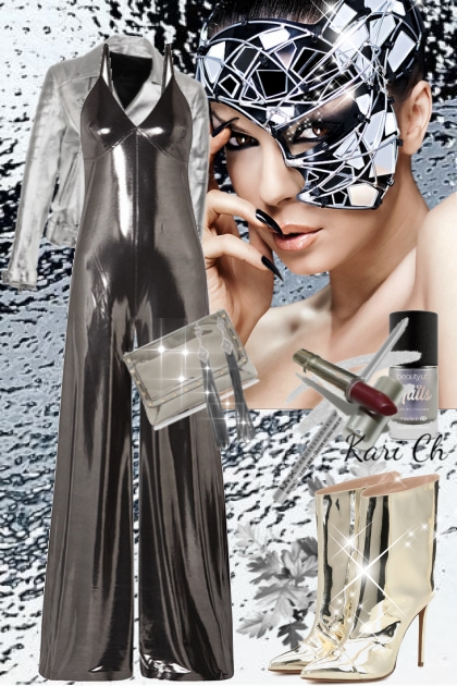 Metallic jumpsuit 2332- 搭配