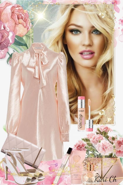 Lys rosa kjole 2990- コーディネート