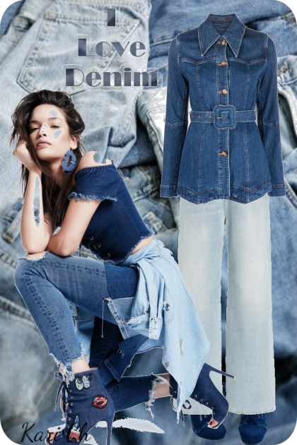 Jeans og denim-jakke 11- Combinazione di moda