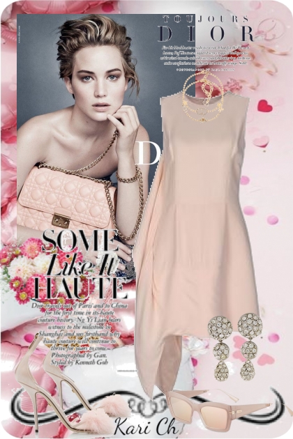 Rosa Dior kjole 44- Modna kombinacija