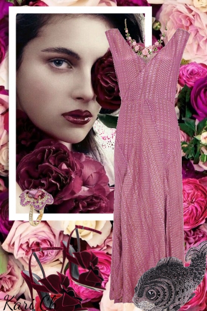 Lilla kjole 0184- combinação de moda
