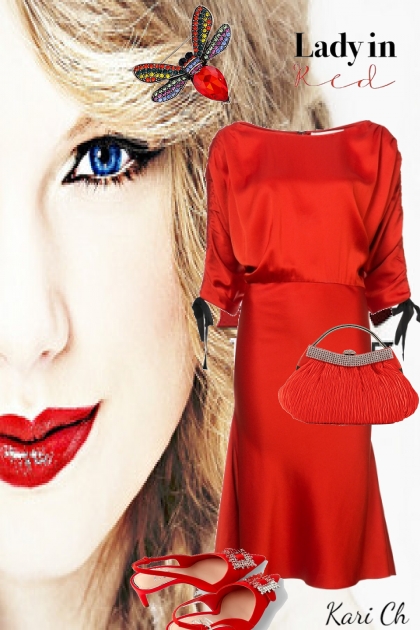 Rød kjole 02887