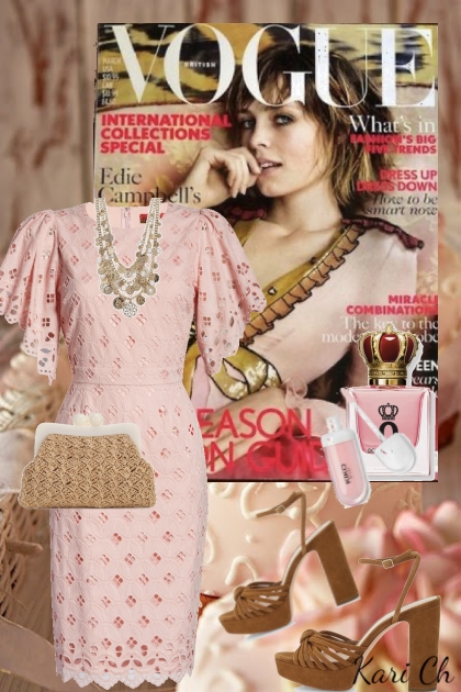 Rosa kjole 22-4- Modekombination