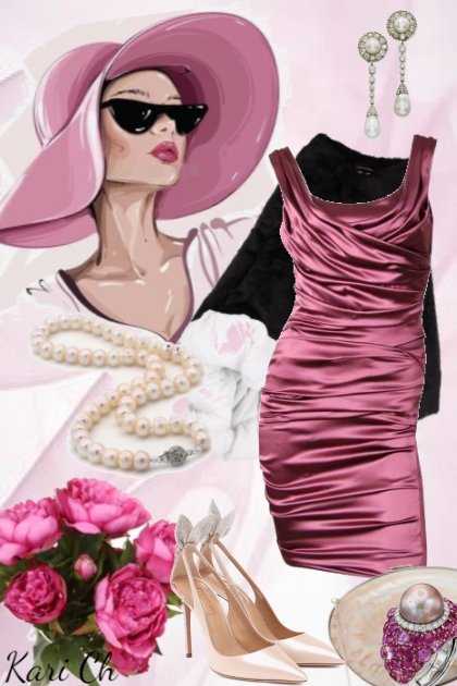 Burgunderrød kjole 11-5- Fashion set