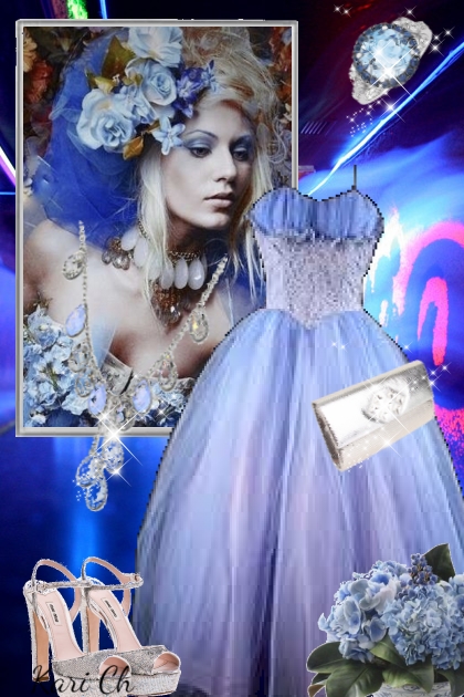 Lys blå festkjole 15-5- Combinaciónde moda