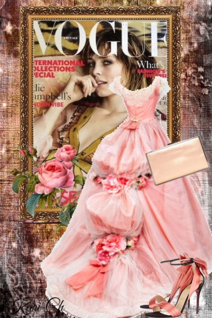 Rosa sid kjole 18-5- Combinaciónde moda