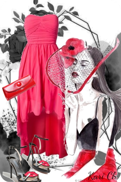 Rosa kjole 20-5- Модное сочетание