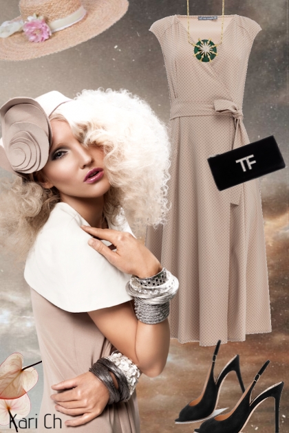 Kjole og hatt ---27- Modekombination