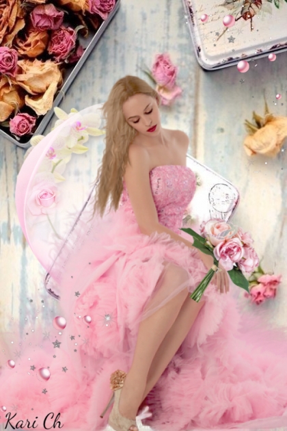 Rosa kjole 10-7---- Combinaciónde moda
