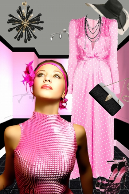 Pink and Black 14-7--- Modna kombinacija