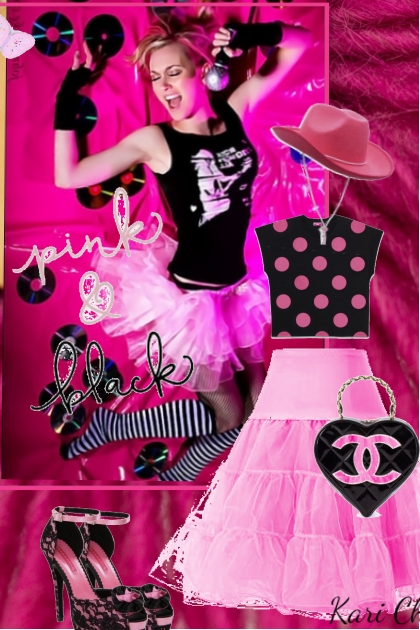 Pink and Black 14-7,.-- Combinaciónde moda
