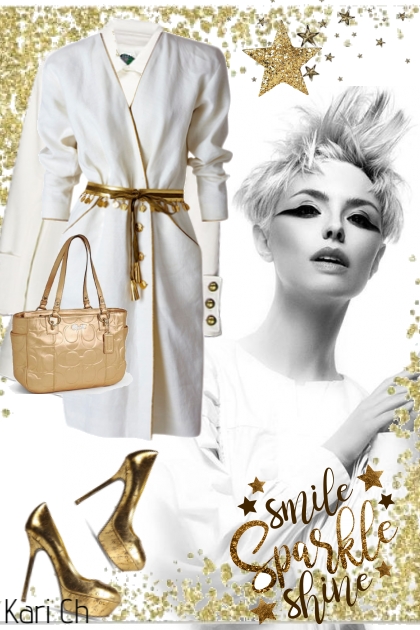 Antrekk i hvitt og gull 25-11- Fashion set
