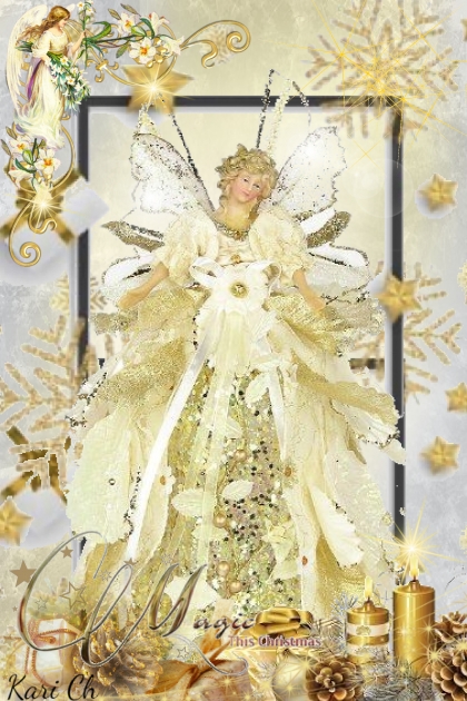 Julekort med engel 10-12- Modna kombinacija