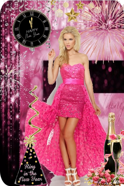 Rosa kjole 26-12--- Modekombination